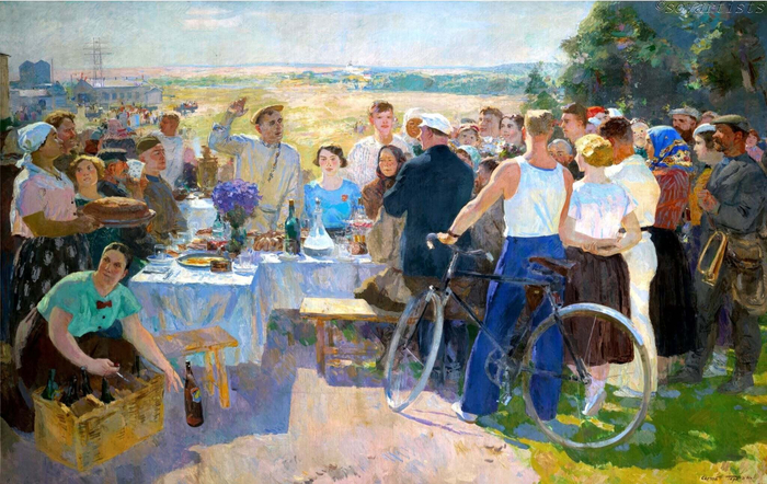 Герасимов Сергей Васильевич (14.(26).09.1885, Можайск - 20.04.1964, Москва). «Колхозный праздник». 1937 год.