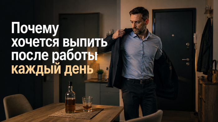 Со временем вечерний алкоголь перестаёт быть осознанным выбором и становится частью привычного сценария. Возвращение домой, ужин, телевизор или отдых начинают автоматически ассоциироваться со спиртным.