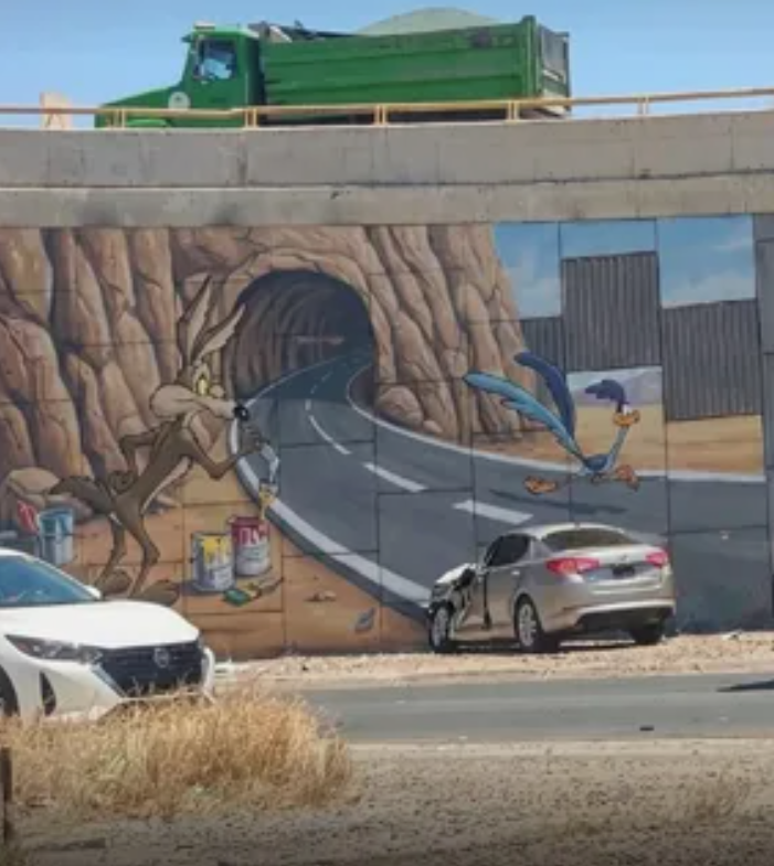 Is it true that a car crashed into a concrete wall in Mexico because of a realistic drawing of a tunnel? - Fake news, Artificial Intelligence, Longpost
