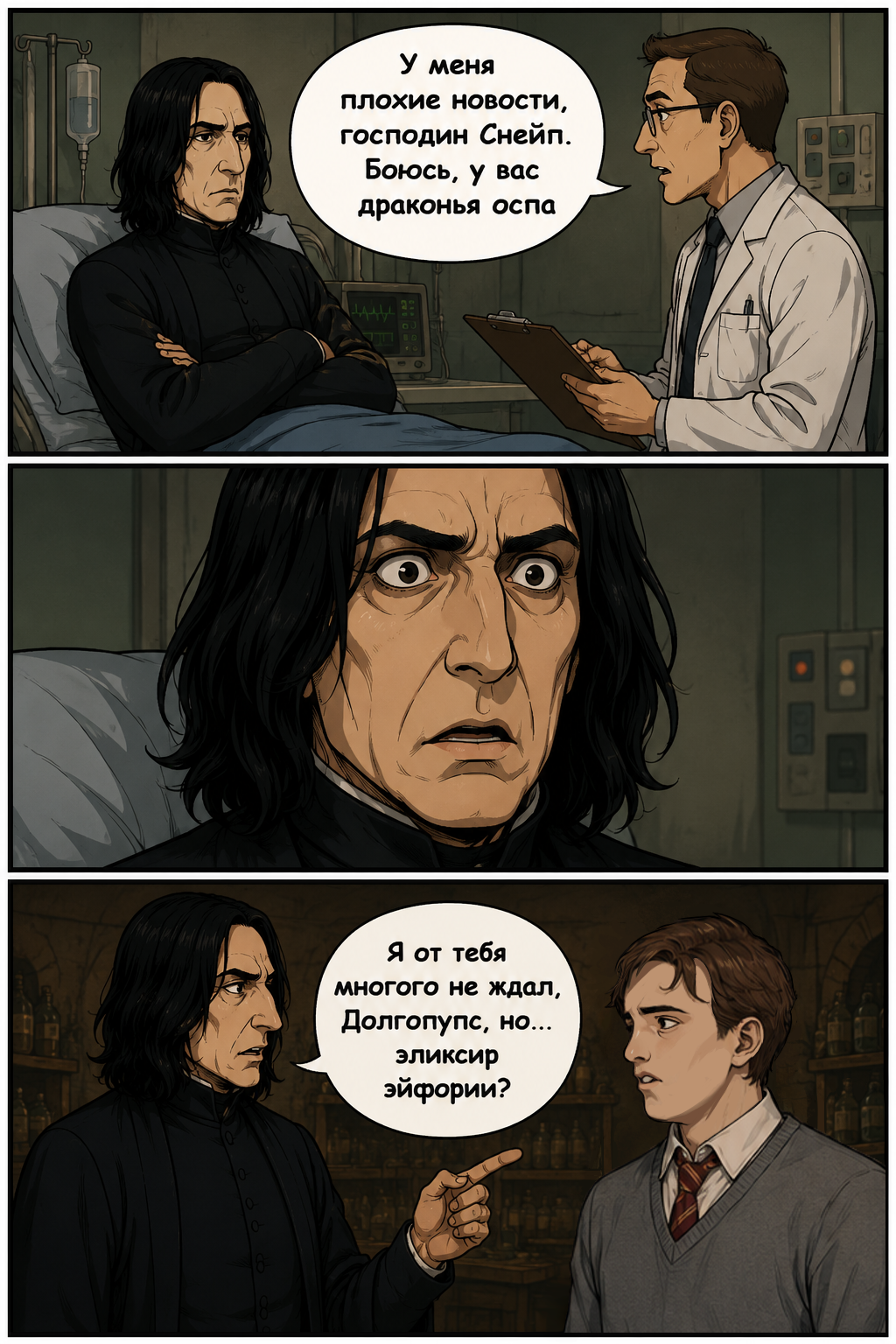 In all the magic - Neural Network Content, Humor, Comics, Harry Potter, Breaking Bad, Neural network art, Mat, Longpost