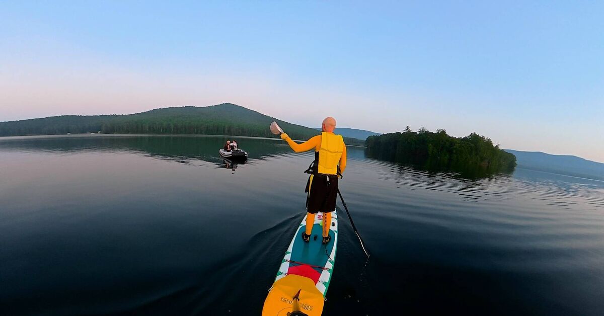 Turgoyak at dawn - My, Chelyabinsk, SUPsurfing, Short videos, Chelyabinsk region, Turgoyak, At dawn, Video, Video VK