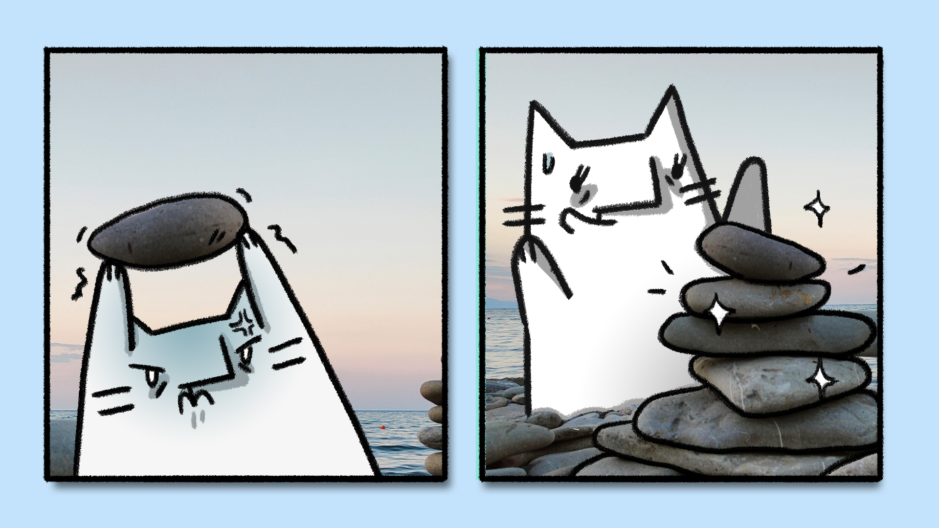 Cat Comic #131: Cat's Summer Adventures - Series cat, My, Weird_Tanya comics, Author's comic, cat, Humor, Comics, Summer, Adventures, Tavrida, Forum, School, Longpost