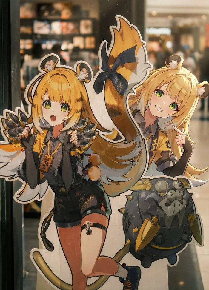 Two cuties looking at each other - Zenless Zone Zero, Anime, Ju Fufu (zzz)