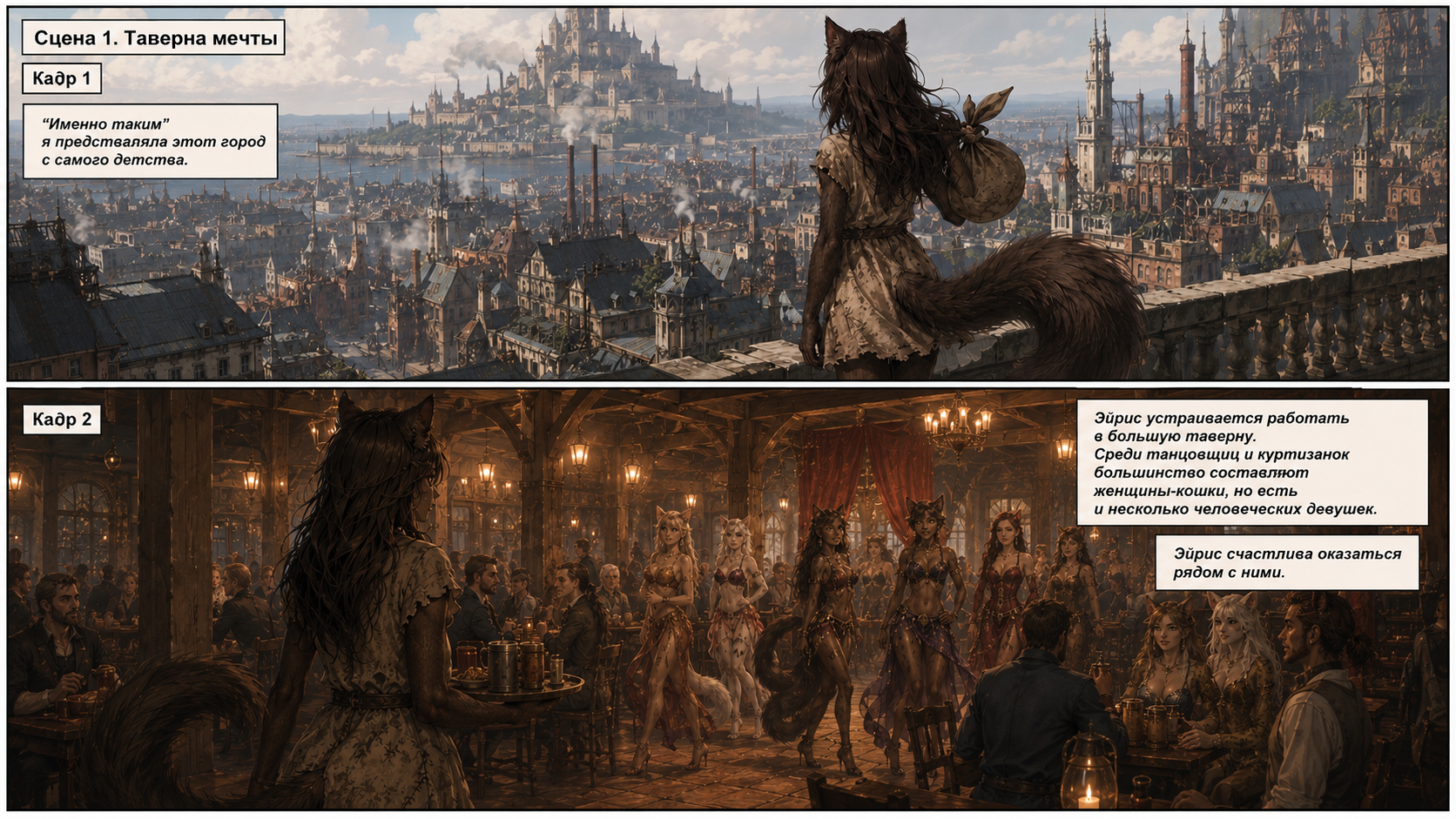 Aerys, Part 2 of 3 - Jacktown - Series Jacktown, Neural Network Content, Furry, Neural network art, Comics, Fantasy, Urban fantasy, Longpost