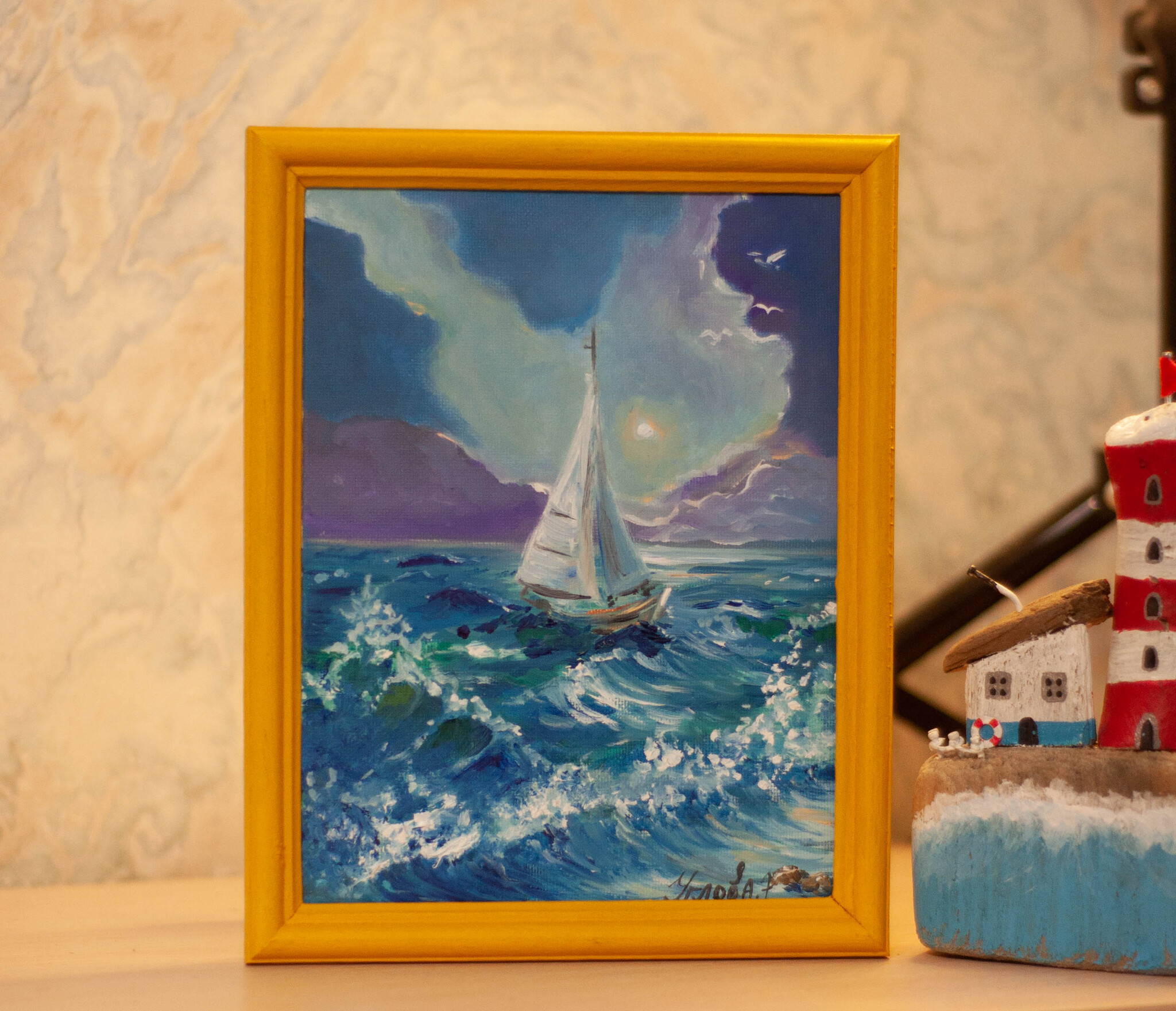 Sail of Hope - My, Contemporary poetry, Poetry, Lyrics, Painting, Sea, Marine Studies, Artist, Oil painting, Lighthouse, Driftwood, Creation, Longpost, Painting