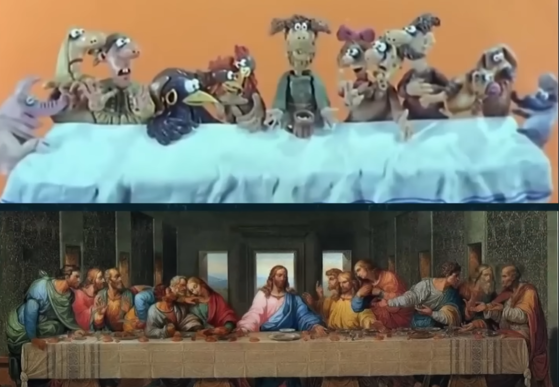 The Last Supper in the Plasticine Crow - Irony, Humor, Cartoons, The last supper, Plasticine crow, Repeat