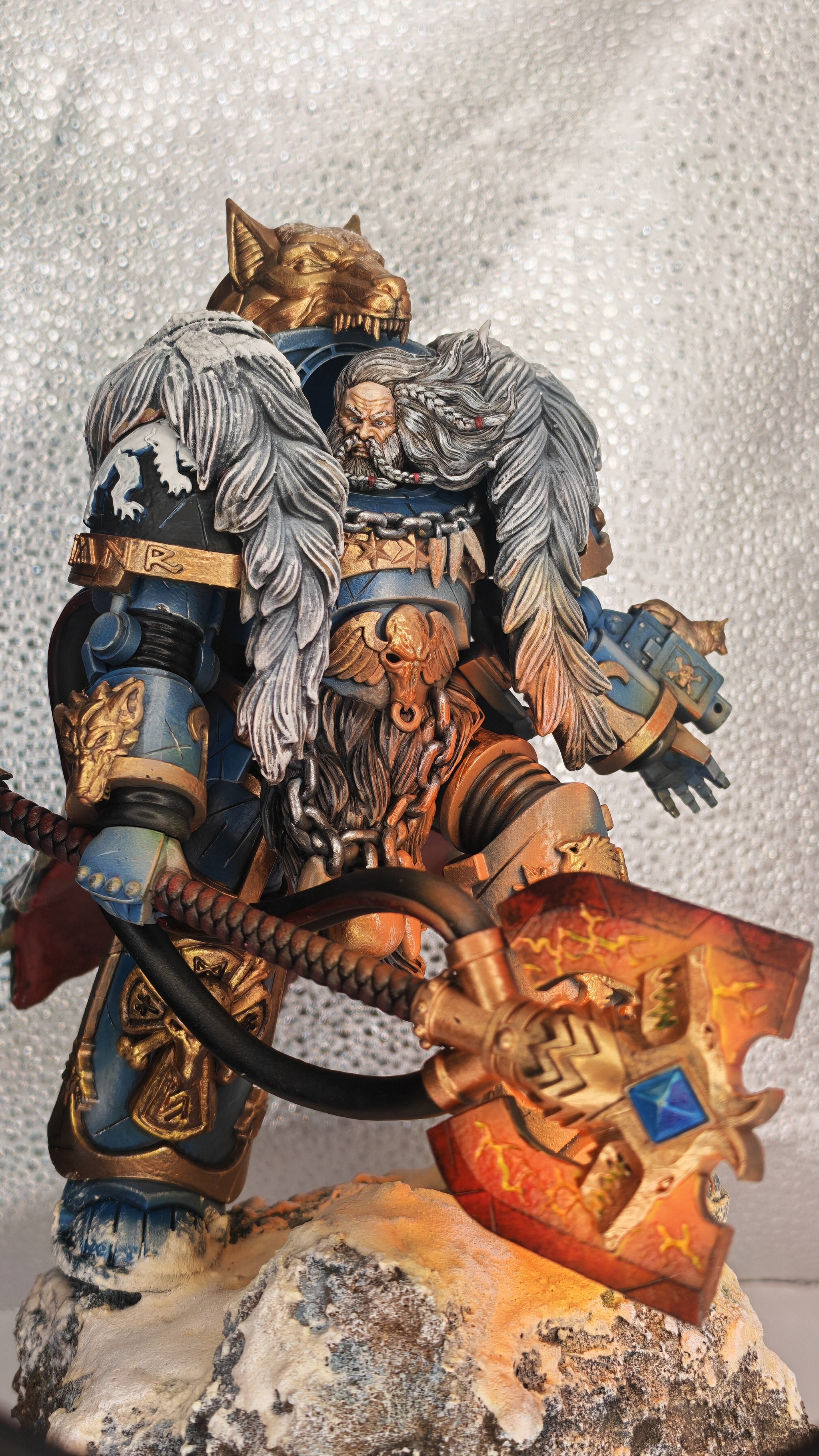 The Great Wolf - My, 3D печать, Painting, Figurines, Warhammer 40k, Needlework without process, Video, Youtube, Short videos, Longpost