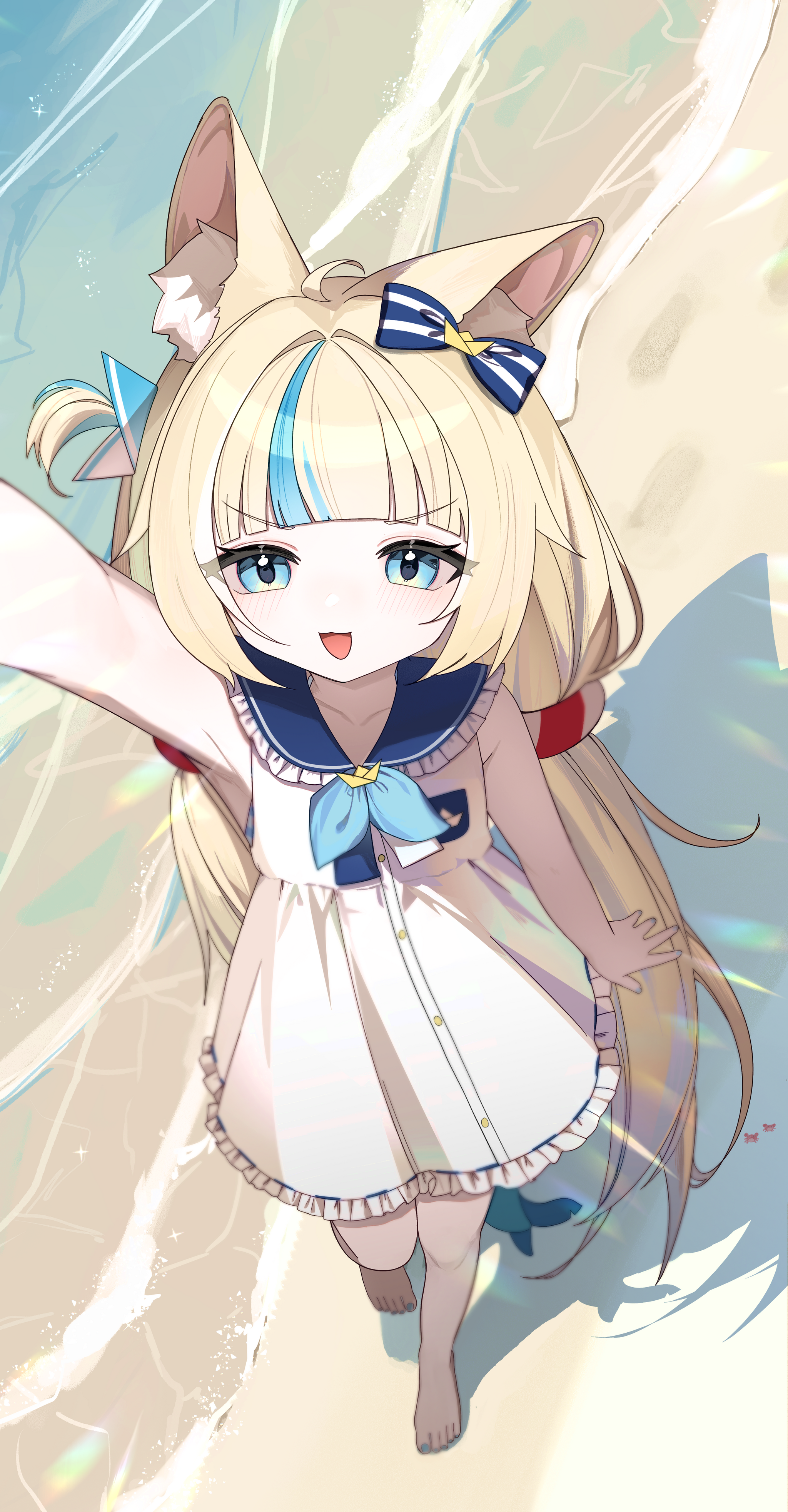 Saba's shorts - Anime, Anime art, Animal ears, Virtual youtuber, Sameko Saba, Longpost