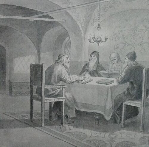 Ртищев с киевскими монахами