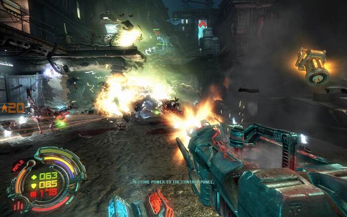 Ураганный экшен в духе Serious Sam присутствует