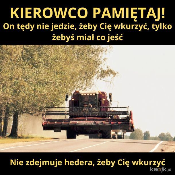 Водитель помни! Он дет не чтобы тебя разозлить, а чтобы ты имел пищу! Не снимаю жатку. чтобы ты бесился