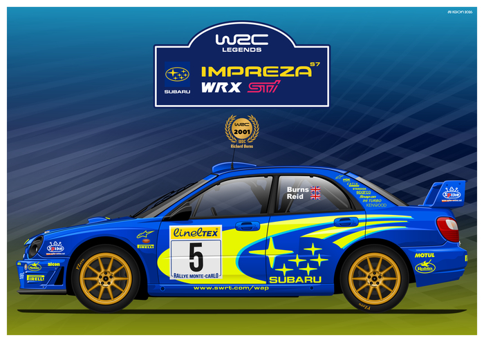 Subaru Impreza S7 WRC Poster.