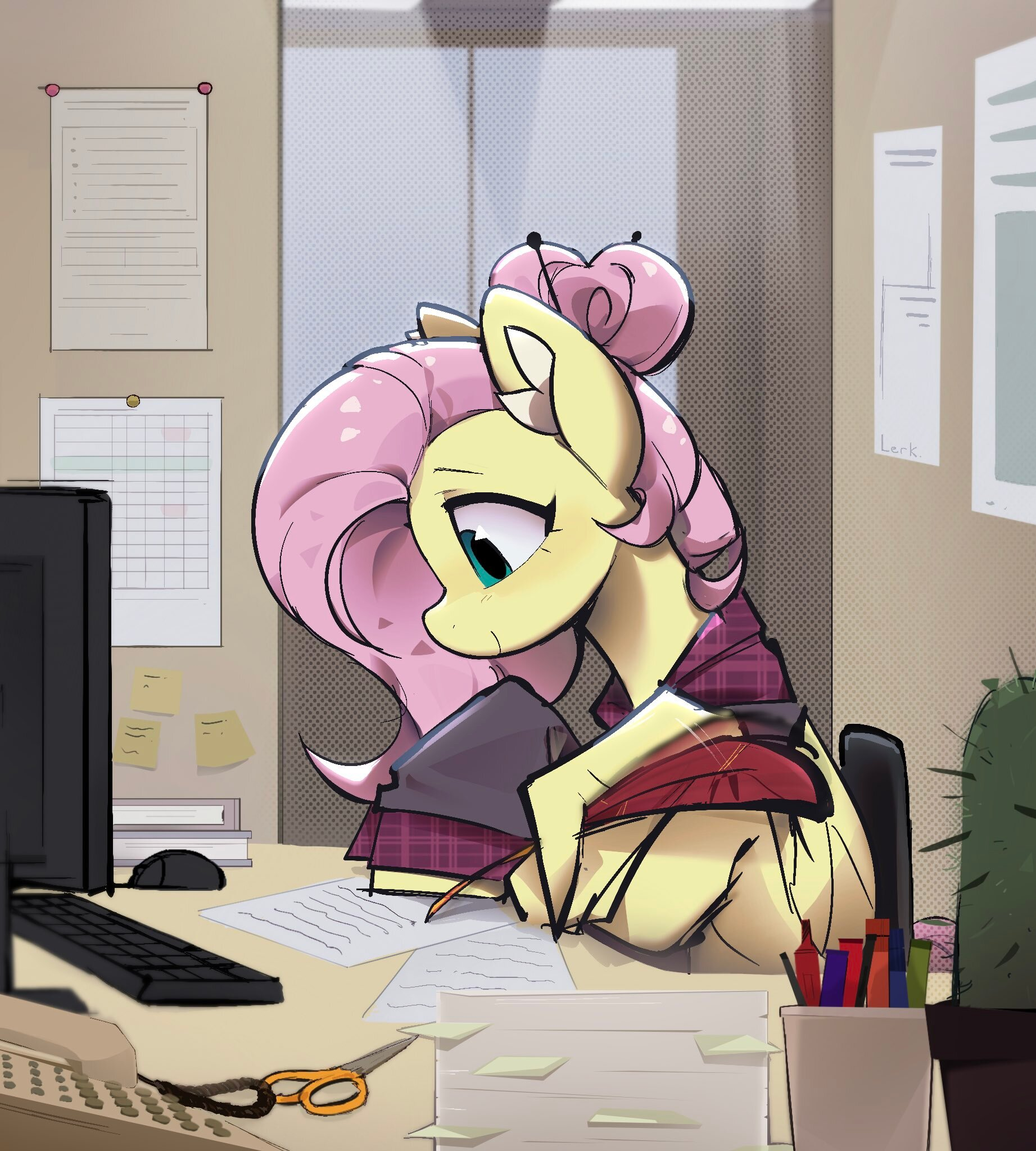 Second Shift. Part 2 - Series Office workers, My little pony, Twilight sparkle, Fluttershy, Longpost