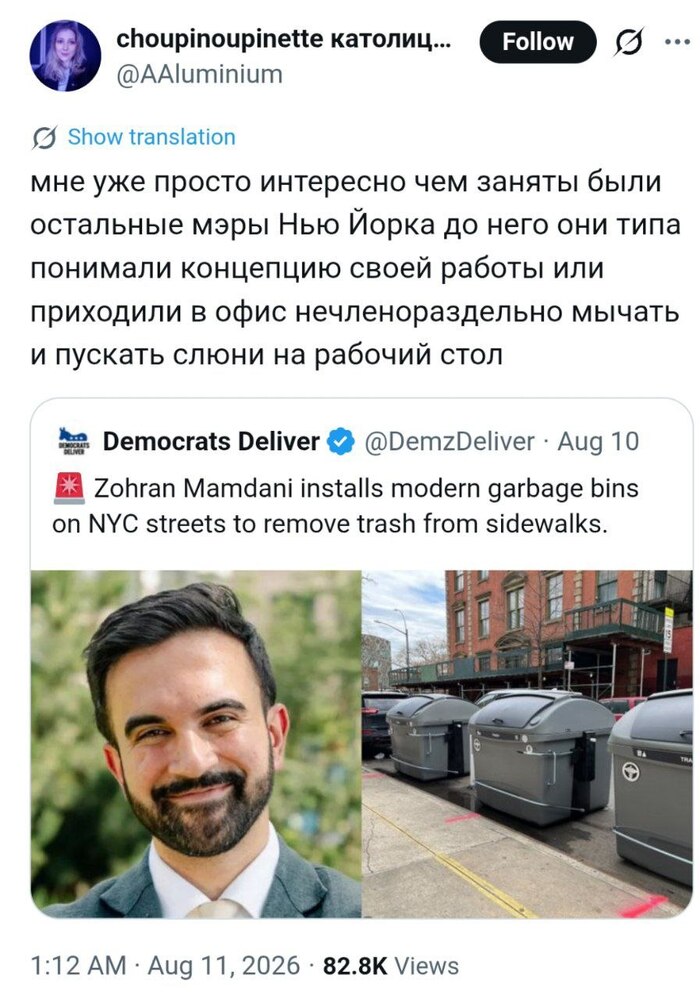Мэр Нью-Йорка продолжает устанавливать "современные мусорные баки". Хит сезона и технологий