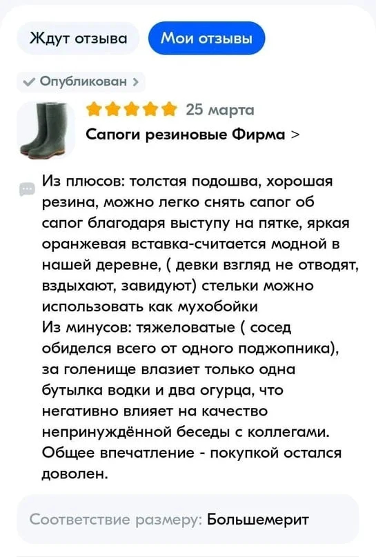 Отзыв из деревни