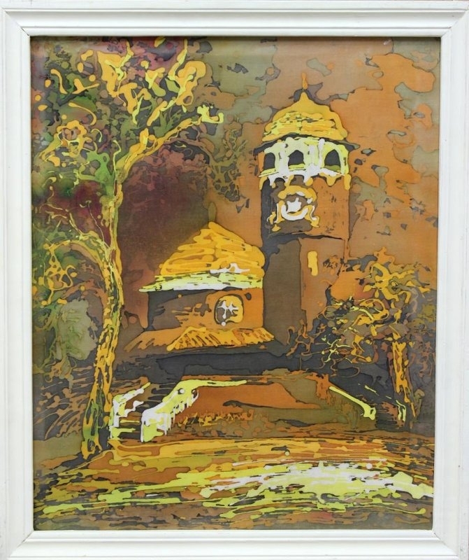 Елена Ярош. Светлогорск. Ткань, горячий батик. 1993 г. Сосновоборский художественный музей современного искусства