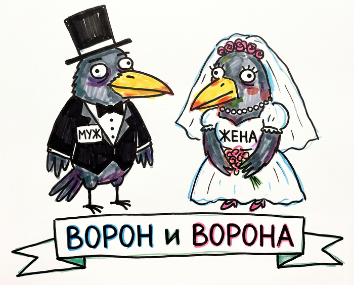 А вы тоже в детстве думали, что ворон и ворона — это муж и жена?!
