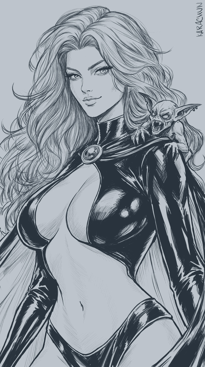 Скетч Madelyne Pryor, Goblin Queen (комиксы Marvel, X-Men), художник Кристина Карачун