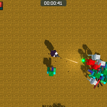 Игра Нубик Протви Всех Мобов интересный шутер где необходимо стрелять в мобов из игры майнкрафт и продержаться как можно больше со временем прокачиваясь