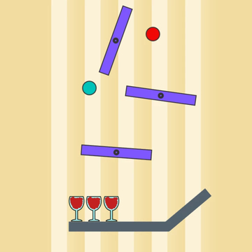 Бросьте мяч и разбейте все стаканы в этой увлекательной физической головоломке!