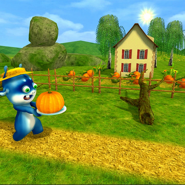 Папа Бузя несёт домой добро! Кормит детишек, носит книги, делает запасы и строит домик.