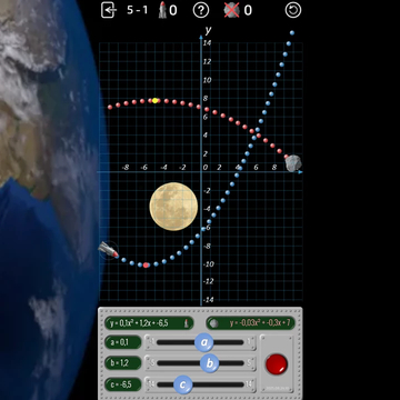 Сбивай астероиды, угрожающие Земле с помощью квадратных уравнений.