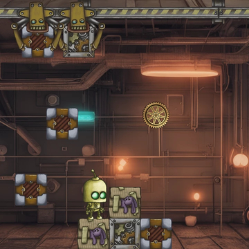 Стимпанк сортировка в духе Stack Attack. Головоломка для игры вдвоем.