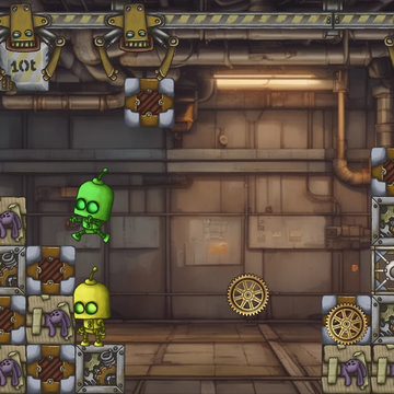 Стимпанк сортировка в духе Stack Attack. Головоломка для игры вдвоем.