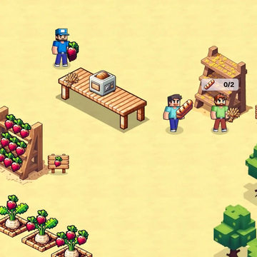 Помогите Нубику в Minecraft построить свой магазин! Обслуживайте своих покупателей, добавляйте новые товары и создайте лучший магазин в блочном мире!