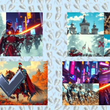 Соберите перепутанные картинки в игре "Микс Пазл: Рыцари"! Меняйте местами части, чтобы восстановить изображения средневековых героев и их приключений.