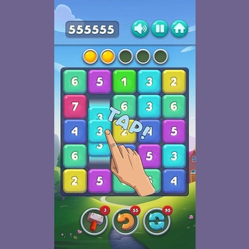 Уникальная логическая игра. 
Смесь классической 2048 и кликера