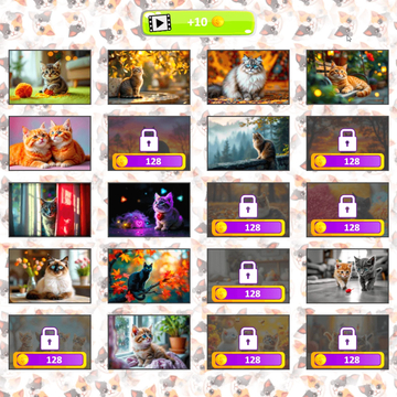 Решай увлекательные пазлы с кошками! Перемещай части картинок, чтобы восстановить оригинальные изображения. Отличная игра для любителей головоломок!