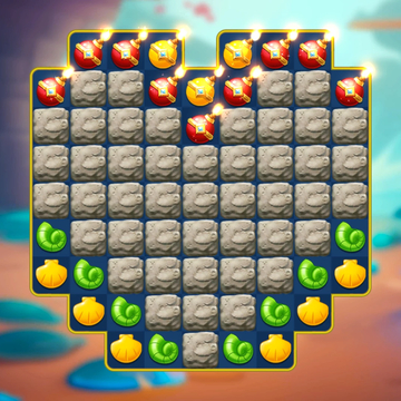 Погружайтесь в загадочный мир подводных приключений с игрой "Тайна морей - Затерянные сокровища: Три в ряд"