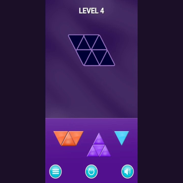 Эта игра - очередной блок-пазл, где ключевой фигурой является треугольник. Продумай все комбинации ходов и собери необходимую фигуру.