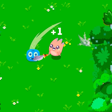 Побеждай монстров и боссов, улучшай героя, открывай новые скины и создавай уникальный стиль в красочной игре!