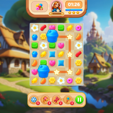 Ищете настольный маджонг или головоломку с соединением предметов для приятного времяпрепровождения? "Маджонг Сладости - Соедини и собери" это идеальный выбор для вас! Эта классическая игра с подбором предметов сочетает в себе элегантность маджонга!