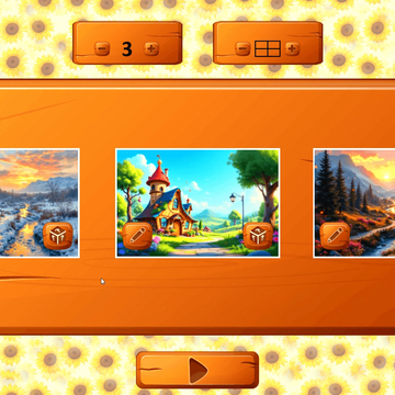 Собирай красивые картинки деревень! Пазлы, разделенные на части, нужно собрать, меняя местами элементы. Развивай внимание и логическое мышление!