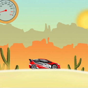 Ралли в пустыне. Внимательно управляй гоночным автомобилем, чтобы преодолеть все песчаные препятствия на пути. В игре можно купить различные автомобили.