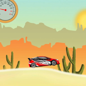 Ралли в пустыне. Внимательно управляй гоночным автомобилем, чтобы преодолеть все песчаные препятствия на пути. В игре можно купить различные автомобили.