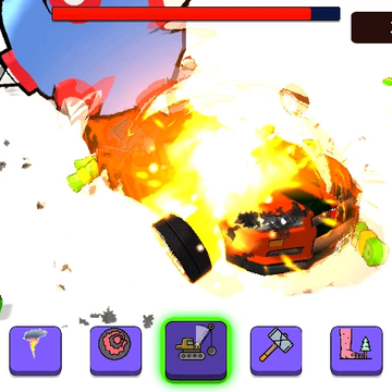 Взорвите эту машину! Используйте весь свой арсенал. Призовите напарников на помощь.