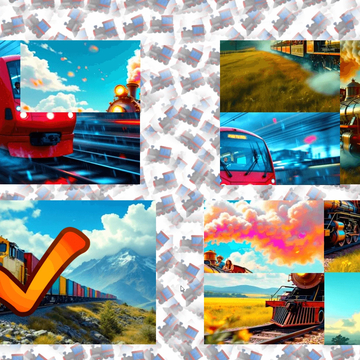 Собирай картинки с поездами из перемешанных частей! Игра развивает логику и внимание. Простой и увлекательный способ весело провести время с пользой!