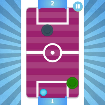 Знакомая многим игра аэрохоккей. Если хотите проверить свою ловкость и внимание, тогда скорей начинайте играть.