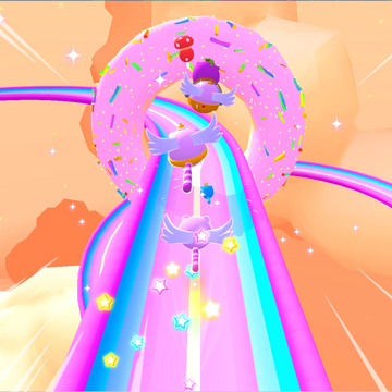 Погрузитесь в мир сумасшедших гонок с милыми летающими котиками! Эта бесплатная онлайн 3D игра подарит вам захватывающие трассы, приятную атмосферу и лучшие популярные хиты для ваших побед. Это настоящее музыкальное приключение для детей и подростков!