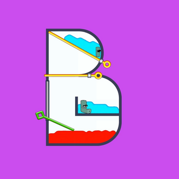 Прокладывайте путь между буквами, соединяйте их и спасайте алфавит. Будьте осторожны, вас ждут препятствия - злая буква F, бомба и лава. Станьте спасителем алфавита.