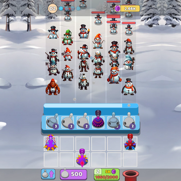  Отбивай волны снежных монстров, соединяй пушки, чтобы получать все новые и новые улучшенные модели пушек. Монстры сильны и их очень много, они постоянно нападают. Прокачай базу и пушки, одолей их всех!