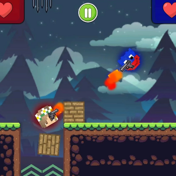 Играй вместе с другом! Война Нубиков на компьютере или телефоне! 6 крутых карт для сражений Нубиков и 5 крутых оружий. Прыгай по картам и стреляй по гадким своему другу! Реши, кто из вас лучший Нубик! Эта игра очень затягивает!