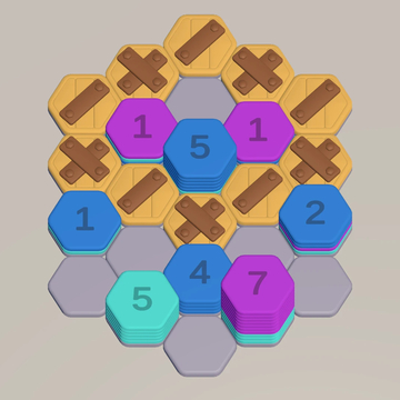 Собирайте цветные шестиугольники в аккуратные башни, не смешивая оттенки. Новые цвета и башни делают каждый уровень сложнее — тренируйте внимание, логику и стратегическое мышление в этой минималистичной головоломке.