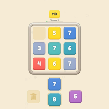 Бросай числа на поле 3х3. Если число делится на соседнее, меньшее исчезает. Продержись дольше всех!