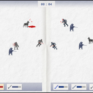 Настоящий бой на листе бумаги! Выбирай бойцов, целься и уничтожай врага. Играй с другом или против ИИ. Открывай новых бойцов и улучшай атаки!