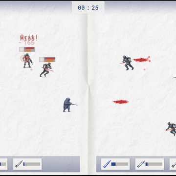 Настоящий бой на листе бумаги! Выбирай бойцов, целься и уничтожай врага. Играй с другом или против ИИ. Открывай новых бойцов и улучшай атаки!